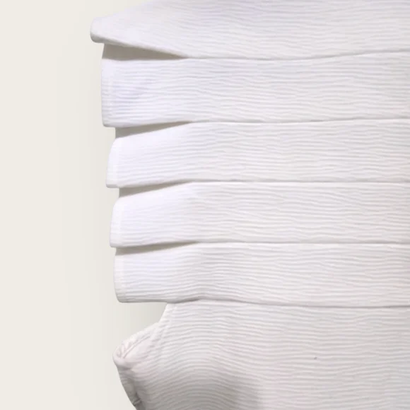 Sandro Paris White Laurena Mini Dress Size 38/US 6 Pleated Ruffle EUC - Picture 6 of 16